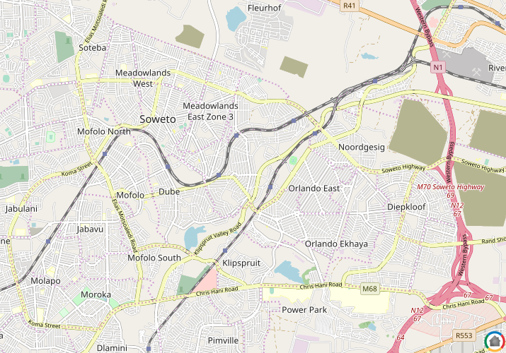 Map location of Orlando West